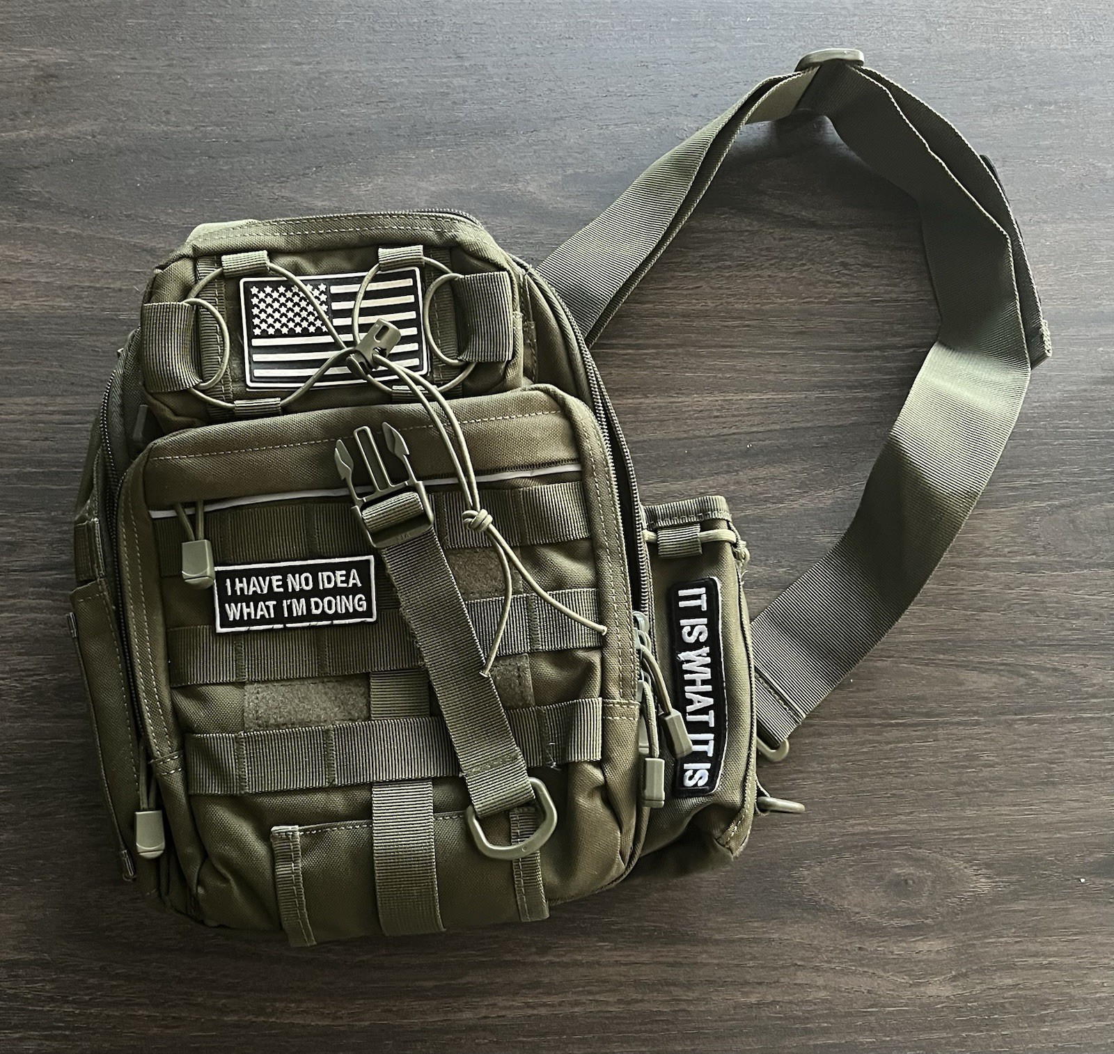Unbranded Tactical Molle Sling Chest Backpack – Black