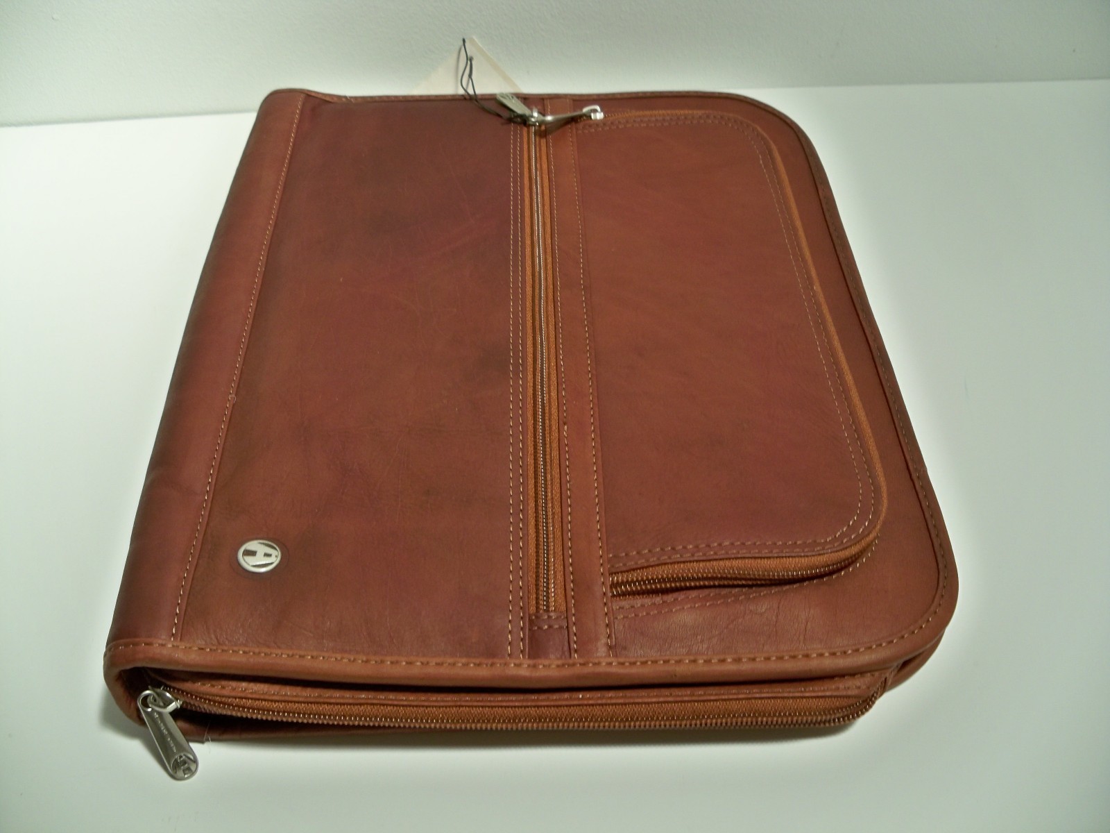 Full Grain Leather Fan File Folio Portfolio – Red-Brown or Black-Brown