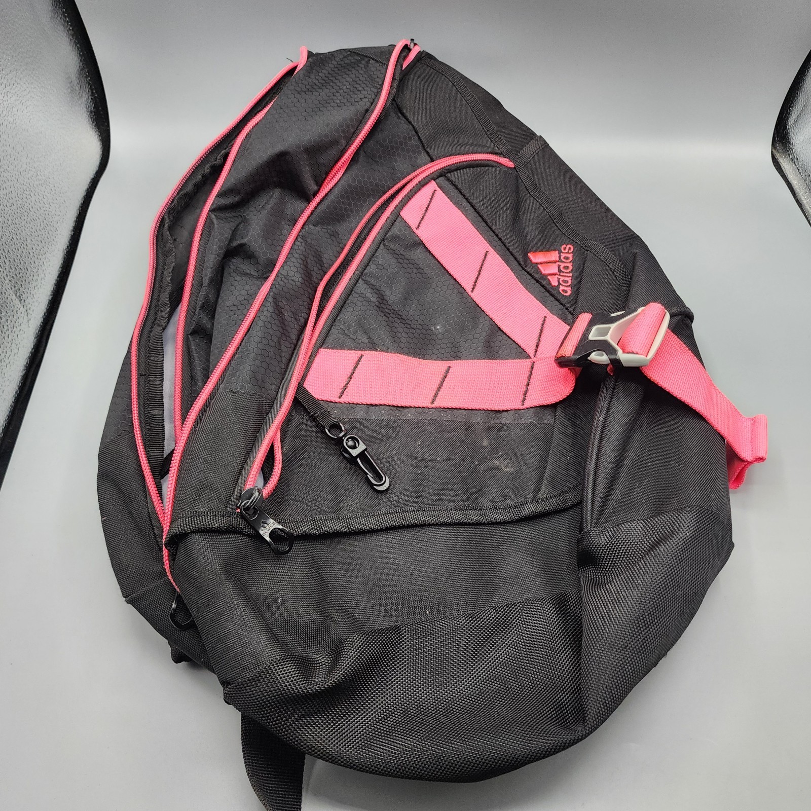 Adidas Backpack Black & Pink Polyester – Used