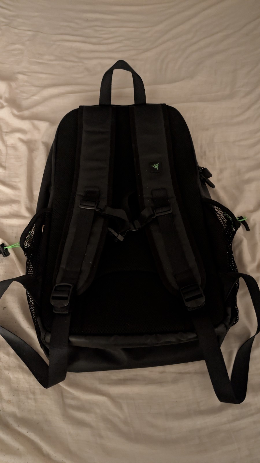 Razer Black/Green Gaming Backpack Large Zip/Buckle, Outer Pockets, Adj Straps