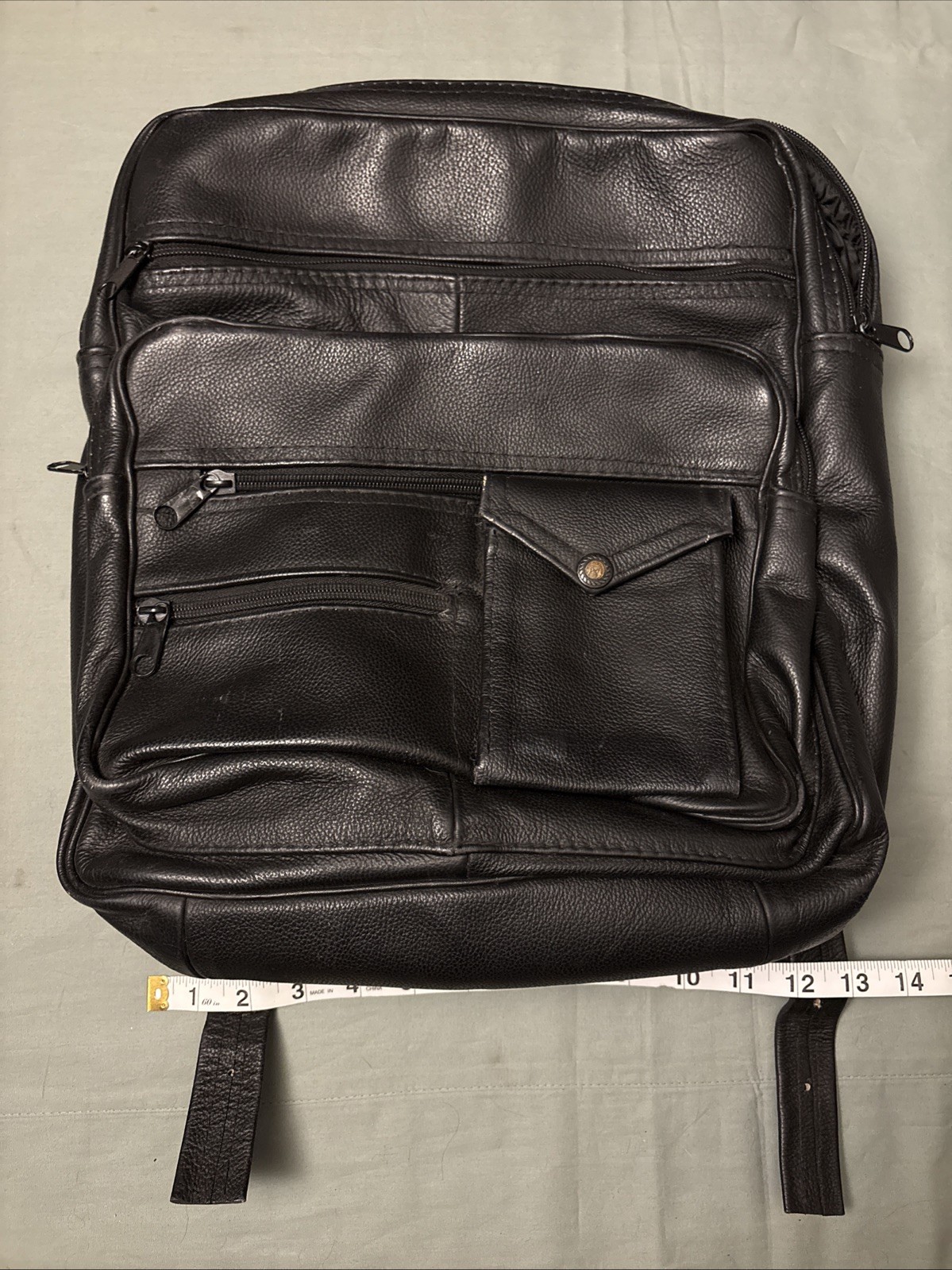 15” Rey Monreal Genuine Leather Laptop Backpack