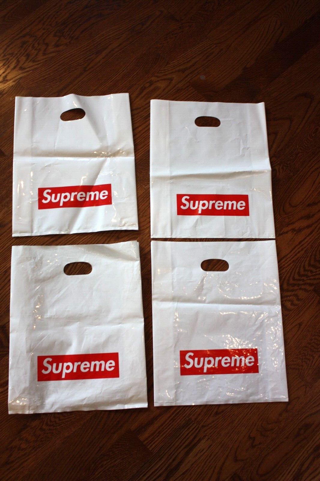Lot of 10 SUPREME Box Logo Heavy Duty Poly Shopping Bags Various Sizes Reusable
