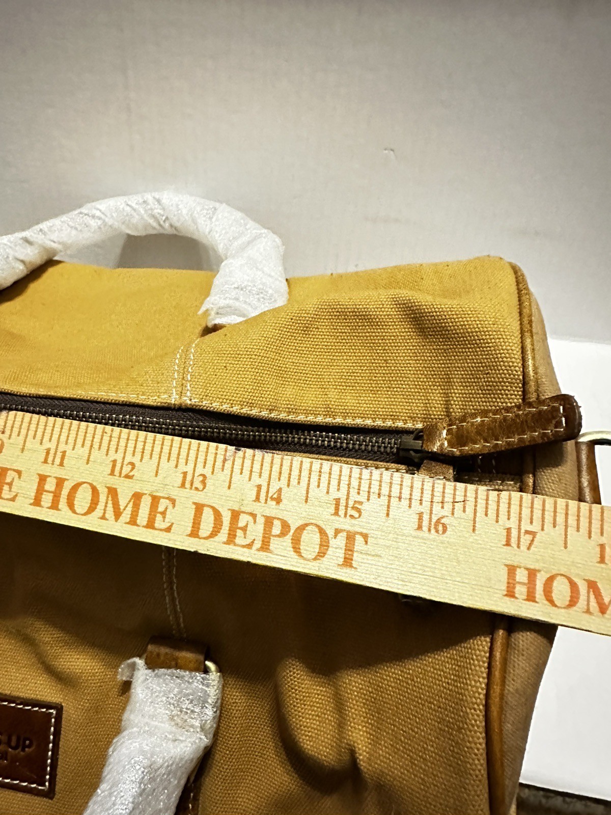 F.H. Wadsworth Weekender Duffel Bag Bottoms Up Invitational Brown Canvas READ