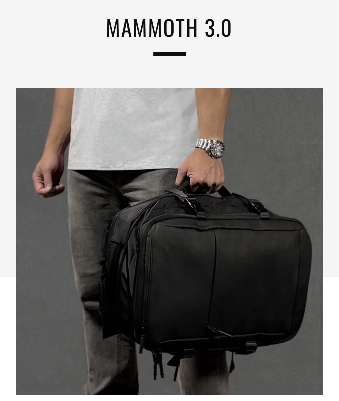 Ace High Backpack Mammoth 3.0 Black Laptop Travel Adobe Acrobat NEW