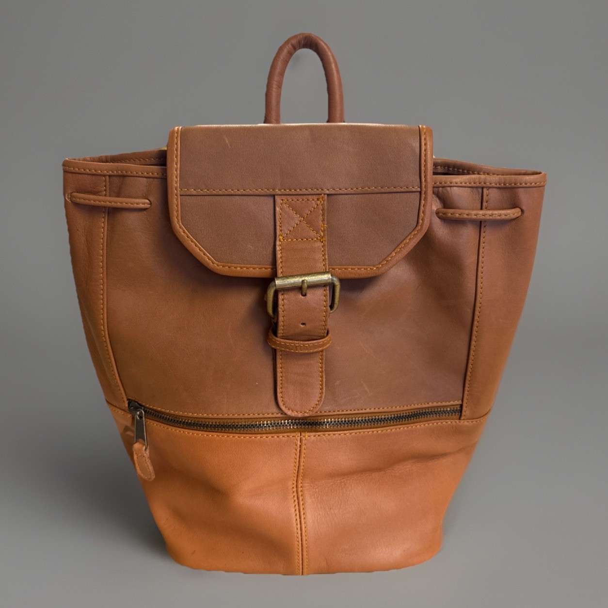 Rare Brand New Vintage Marlboro Gear Leather Drawstring Backpack Rucksack Purse
