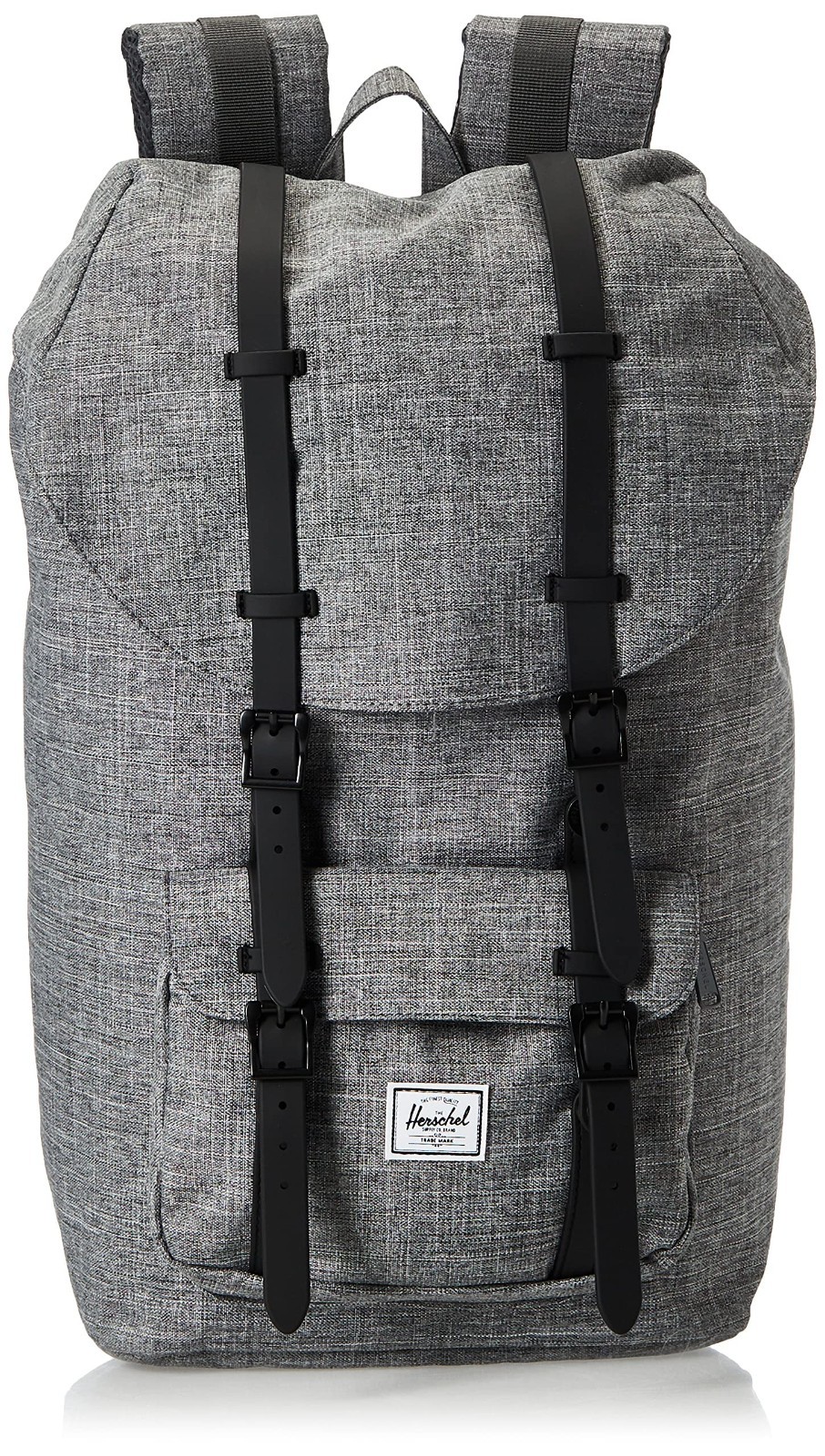 Herschel Little America Laptop Backpack, Raven Crosshatch/ Black 828432122820