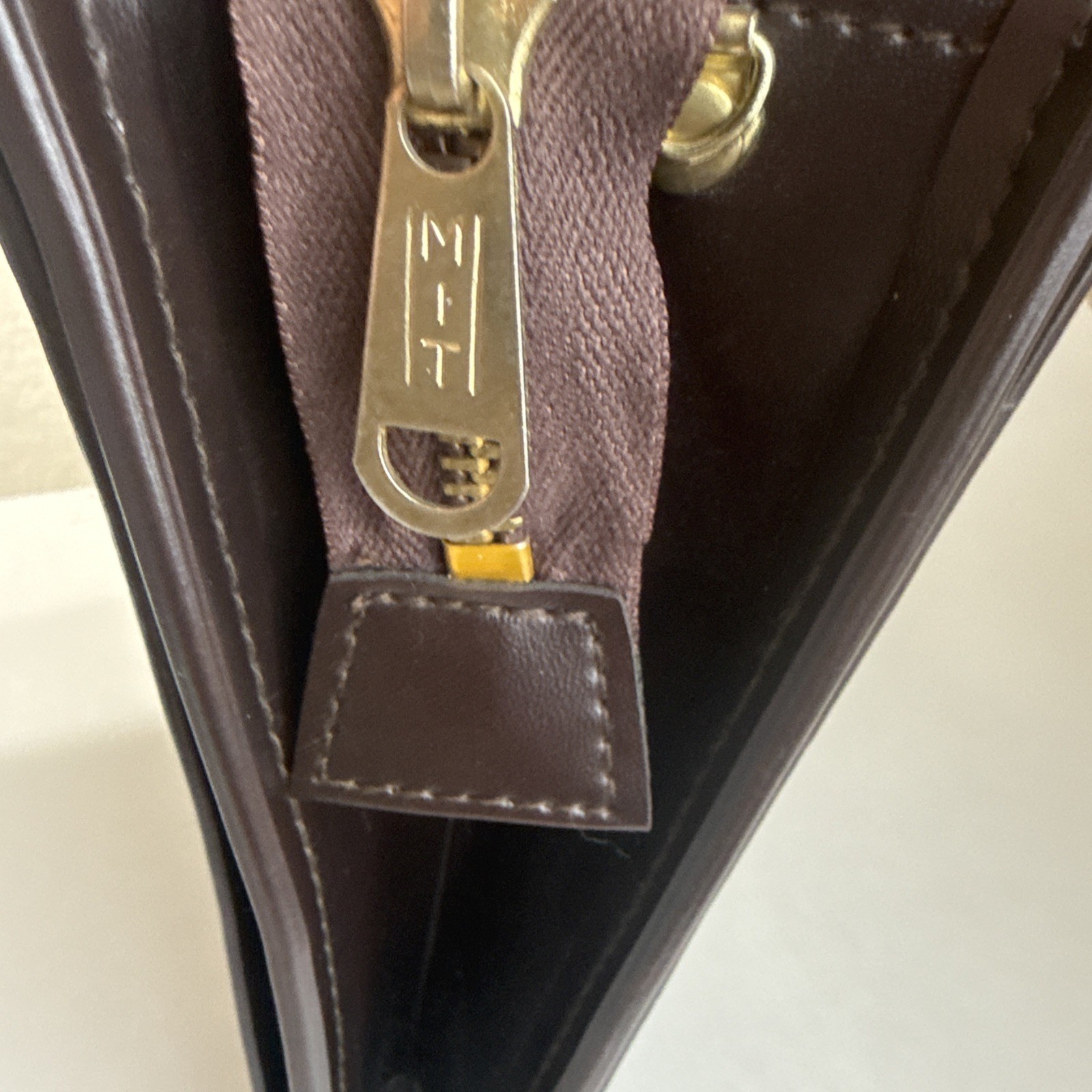 Dark Coffee Brown Leather Briefcase, in great condition.