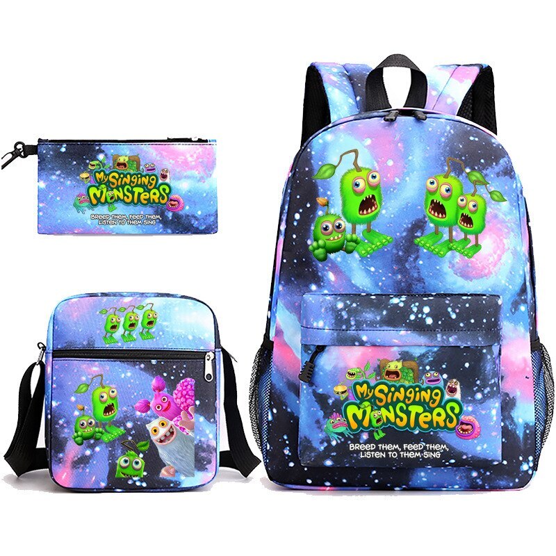 My Singing Monsters Backpack Satchel Shoulder Bag Pencil Case 3pcs kid gift