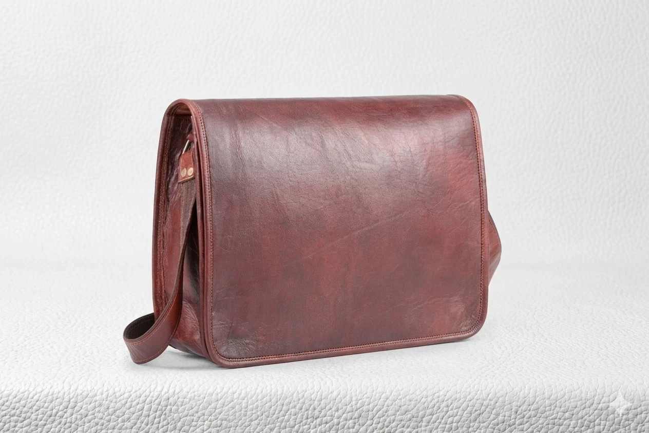 Bold Leather Laptop Bag Brown New 15 In Men World