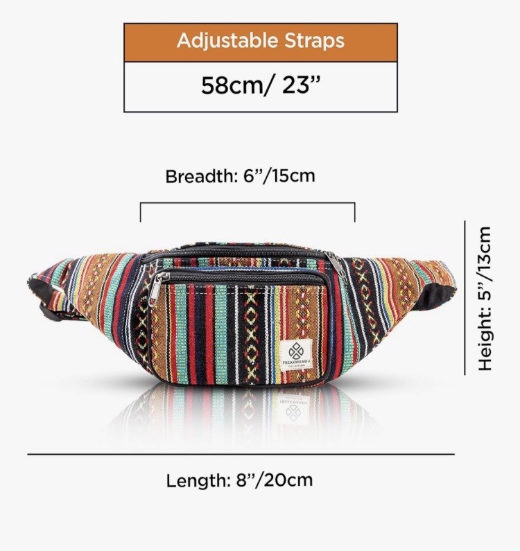 Large Hemp Freakmandu Backpack + Hemp Fanny Pack – Brand New – Made In Nepal