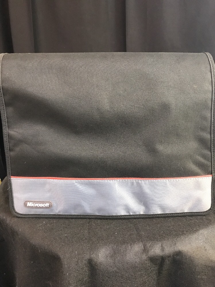 Genuine Microsoft Black Crossbody Messenger Rare Laptop Bag